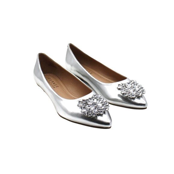 Journee Collection Shoes - Journee Collection Silver Flats